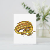 Goldener Drache Postkarte (Stehend Vorderseite)
