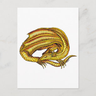 Goldener Drache Postkarte
