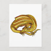 Goldener Drache Postkarte (Vorderseite)