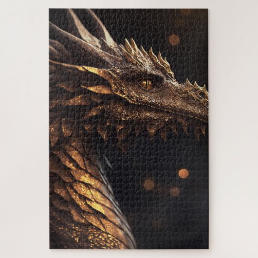Goldener Drache Puzzle (Vertikal)