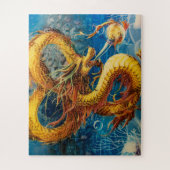 Goldener Drache Puzzle (Vertikal)