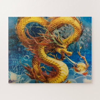 Goldener Drache Puzzle