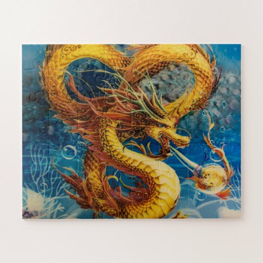 Goldener Drache Puzzle (Horizontal)