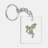Goldener Drache Schlüsselanhänger (Vorderseite links)