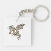 Goldener Drache Schlüsselanhänger (Rückseite)