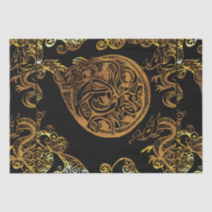 Goldener Drache Seidenpapier