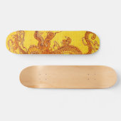 Goldener Drache Skateboard (Horizontal)