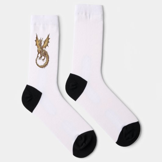 Goldener Drache Socken (Rechts)
