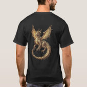Goldener Drache T-Shirt (Rückseite)