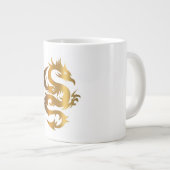 Goldener Drache über Royal Blue Jumbo-Tasse (Vorderseite Rechts)