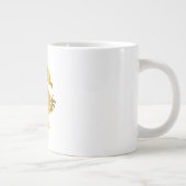 Goldener Drache über Royal Blue Jumbo-Tasse (Rechts)