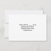 Goldener Drache und Banner Einladung (Rückseite)