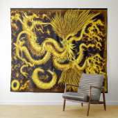 Goldener Drache Wandteppich (Beispiel (Horizontal))