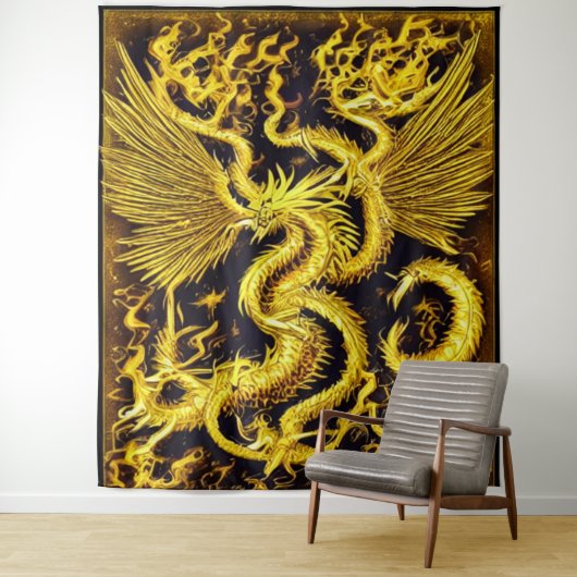 Goldener Drache Wandteppich (Beispiel)