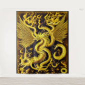 Goldener Drache Wandteppich (Vorderseite)