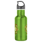 Goldener Drache Wasserflasche aus Edelstahl (Rückseite)