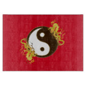 Goldener Drache Yin Yang Schneidebrett (Vorderseite)