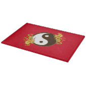 Goldener Drache Yin Yang Schneidebrett (Ecke)