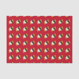 Goldener Drache Yin Yang Seidenpapier
