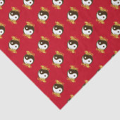 Goldener Drache Yin Yang Seidenpapier (Ausschnitt)