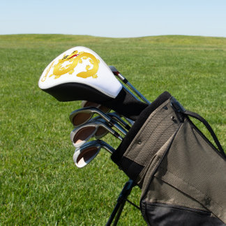 Goldener Drachen Design Golf Headcover