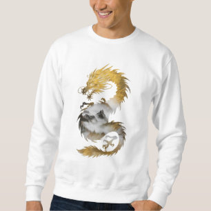 Goldener Drachennebel Mystische Eleganz Sweatshirt