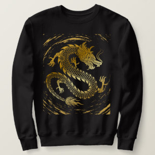 Goldener Drachenwirl Sweatshirt