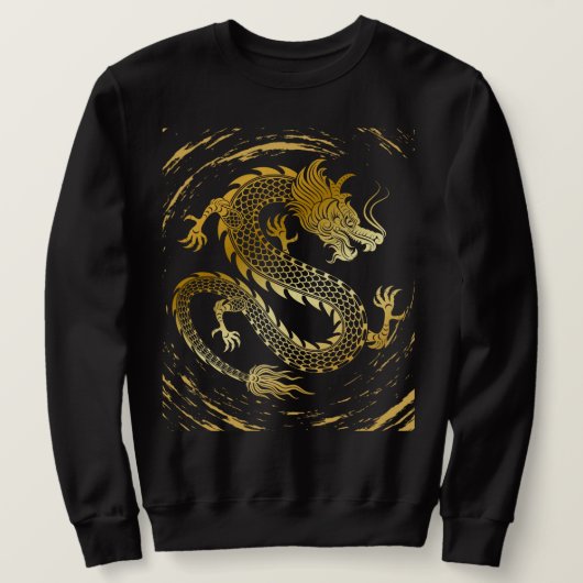 Goldener Drachenwirl Sweatshirt (Design vorne)
