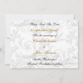 Goldener Eiffelturm Französische Hochzeit Retten S Save The Date (Rückseite)