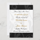 Goldener Eiffelturm Französische Hochzeit Retten S Save The Date (Rückseite)