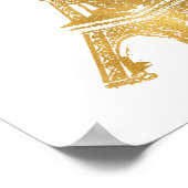 Goldener Eiffelturm Poster (Ecke)