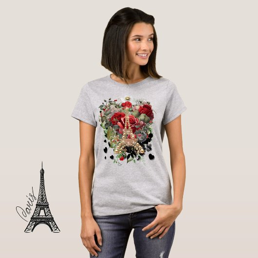 Goldener Eiffelturm T-Shirt