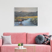 Goldener Elch Leinwanddruck (Insitu (Wohnzimmer))