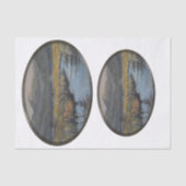 Goldener Elch - Oval Seidenpapier (Vorderseite)
