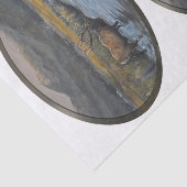 Goldener Elch - Oval Seidenpapier (Ausschnitt)