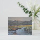 Goldener Elch Postkarte (Stehend Vorderseite)