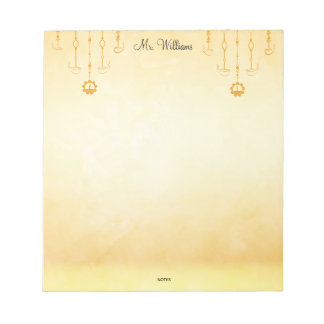 Goldener Eleganter Lehrer Notizblock