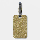 Goldener Eleganz-Dekor Gepäckanhänger (Rückseite vertikal)