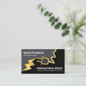 Goldener elektrischer Power Visitenkarte (Stehend Vorderseite)