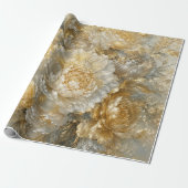 Goldener Elfenbeingarten Geschenkpapier (Ungerollt)