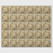 Goldener Elfenbeingarten Geschenkpapier (Flach)