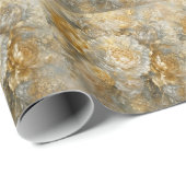 Goldener Elfenbeingarten Geschenkpapier (Rolleneckpunkt)