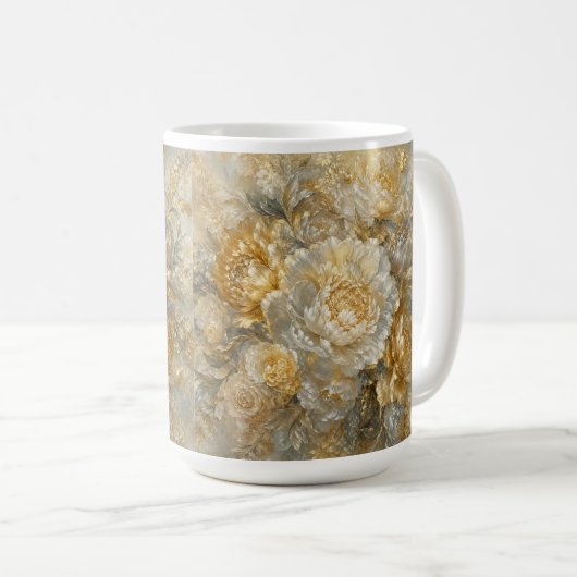 Goldener Elfenbeingarten Kaffeetasse (VorderseiteRechts)