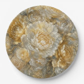 Goldener Elfenbeingarten Pappteller (Vorderseite)