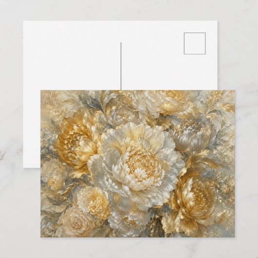 Goldener Elfenbeingarten Postkarte (Vorne/Hinten)