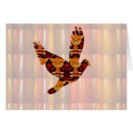 Goldener ENGEL auf Federn ENGELS-VOGEL Goodluck (Vorderseite (Horizontal))