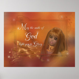 Goldener Engel - Das Lächeln Gottes....Print Poster