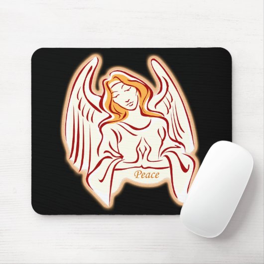 Goldener Engel der Friedensmaus Pad Mousepad (Mit Mouse)
