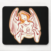 Goldener Engel der Friedensmaus Pad Mousepad (Vorne)