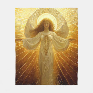Goldener Engel Erwachen des Wissens Fleecedecke